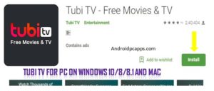 Tubi TV for PC on Windows and mac OS X